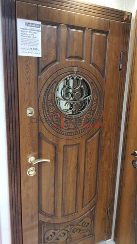 Бронированная дверь  г. Белгород-Днестровский с Ковкой и стеклопакетом К-179